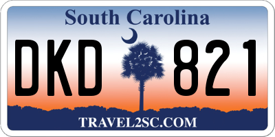 SC license plate DKD821