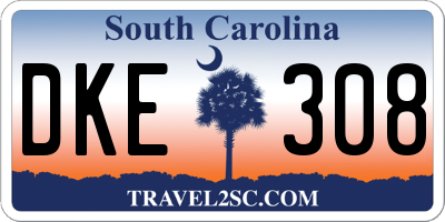 SC license plate DKE308