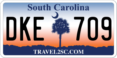 SC license plate DKE709