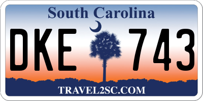 SC license plate DKE743