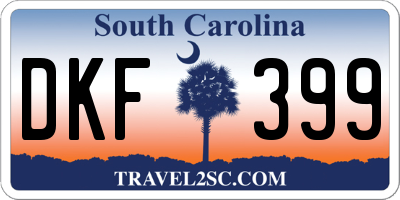 SC license plate DKF399