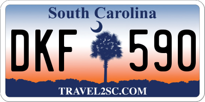 SC license plate DKF590