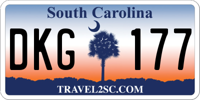 SC license plate DKG177