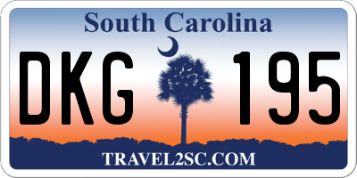 SC license plate DKG195