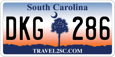 SC license plate DKG286