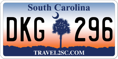 SC license plate DKG296