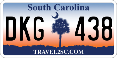 SC license plate DKG438