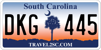 SC license plate DKG445