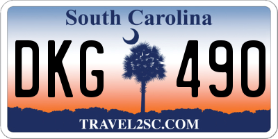 SC license plate DKG490