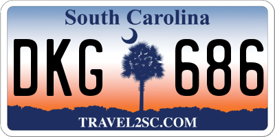 SC license plate DKG686