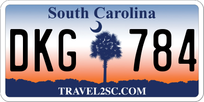 SC license plate DKG784