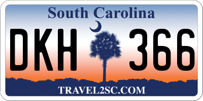 SC license plate DKH366