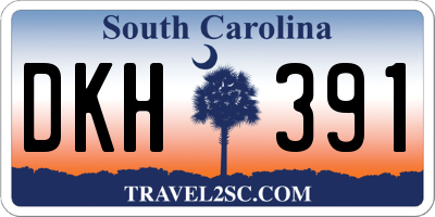 SC license plate DKH391