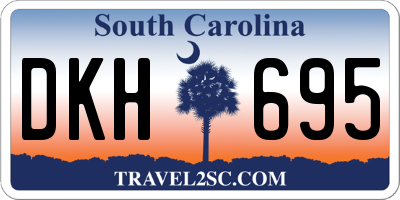 SC license plate DKH695