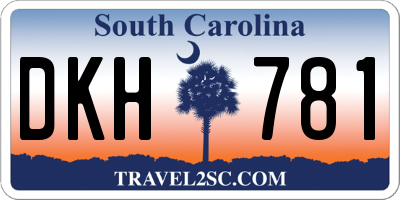SC license plate DKH781