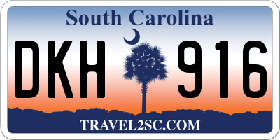 SC license plate DKH916