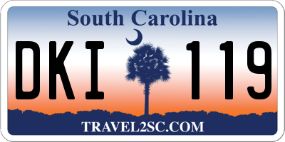 SC license plate DKI119