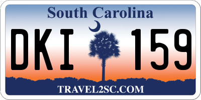SC license plate DKI159