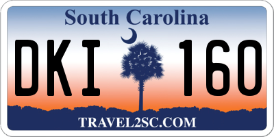 SC license plate DKI160