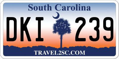 SC license plate DKI239