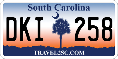 SC license plate DKI258