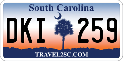 SC license plate DKI259