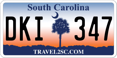 SC license plate DKI347