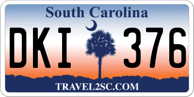 SC license plate DKI376