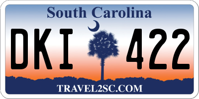 SC license plate DKI422