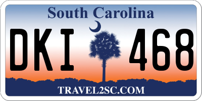 SC license plate DKI468