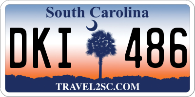 SC license plate DKI486