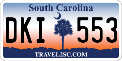 SC license plate DKI553