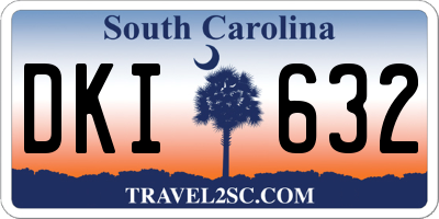 SC license plate DKI632