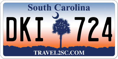 SC license plate DKI724