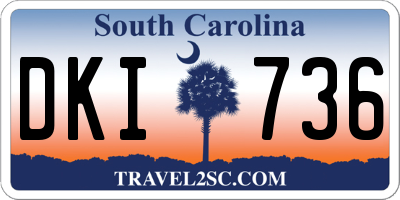 SC license plate DKI736