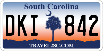 SC license plate DKI842