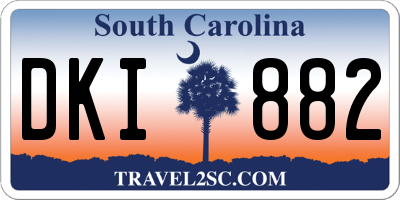 SC license plate DKI882