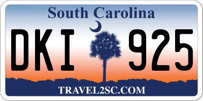 SC license plate DKI925