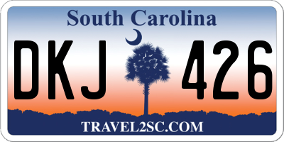 SC license plate DKJ426