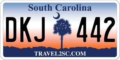 SC license plate DKJ442