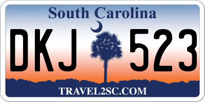SC license plate DKJ523