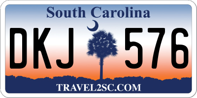 SC license plate DKJ576