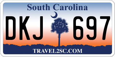 SC license plate DKJ697