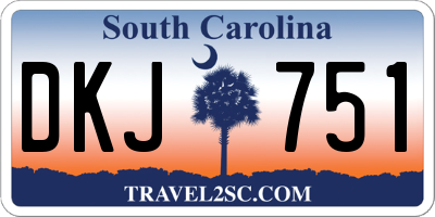 SC license plate DKJ751
