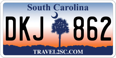 SC license plate DKJ862