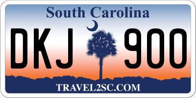 SC license plate DKJ900