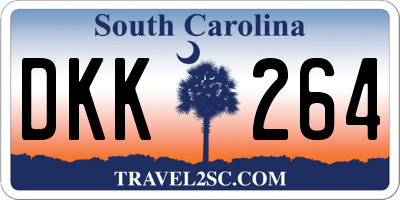 SC license plate DKK264