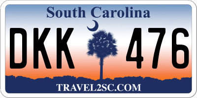SC license plate DKK476