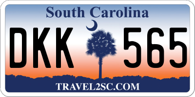 SC license plate DKK565