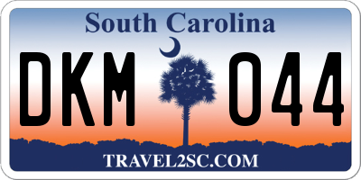 SC license plate DKM044